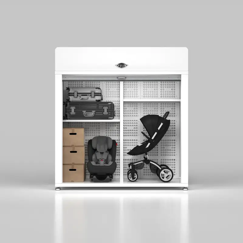 Unit holding a stroller, a car seat, luggage and boxes